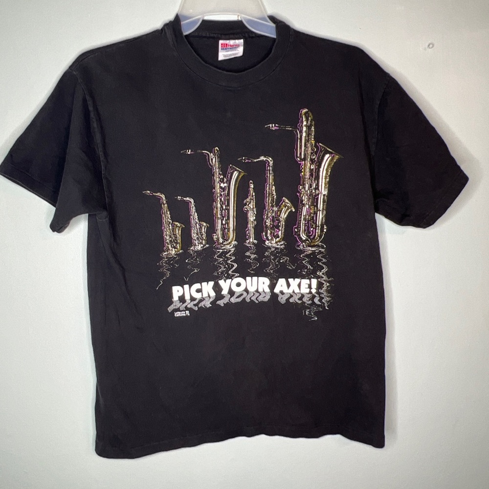 VTG 1995 Single Stitch Jazz/Blues Saxophone Lattauzio 95 California T’s Size LG